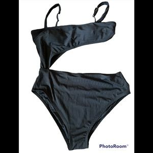 One piece cut out swim